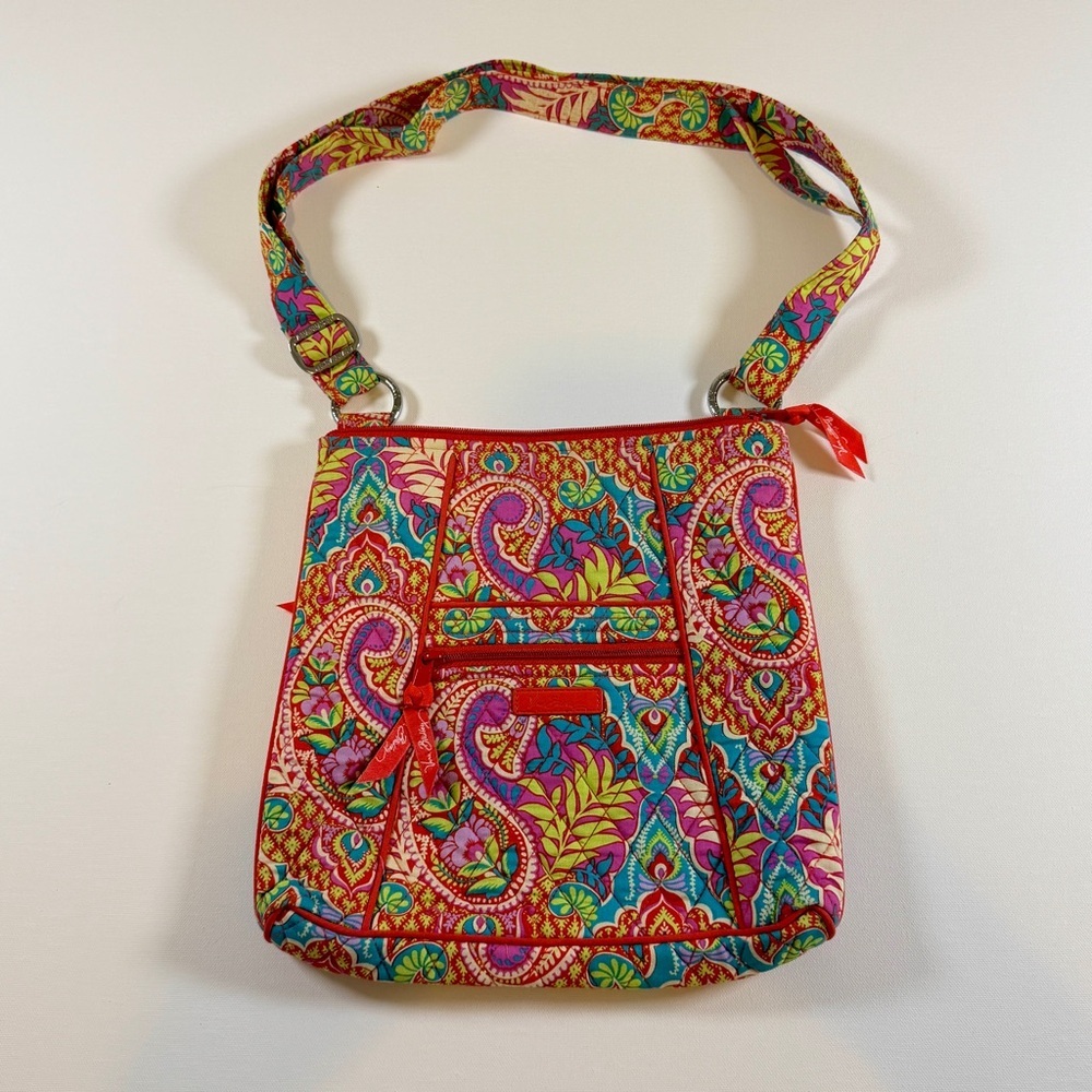 Vera Bradley Multicolor Paisley Crossbody Bag - Pink, Red, Turquoise, Yellow